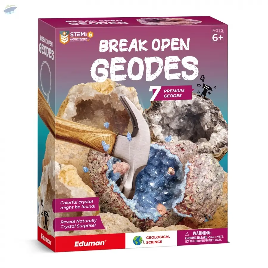 Break Open Geodes Kit - 7 Natural Geodes