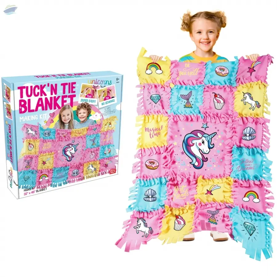 Unicorn No-Sew Tuck and Tie Blanket Craft Kit