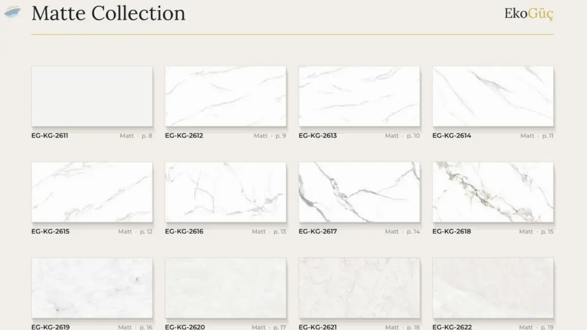 EkoG Porcelain Tiles 60x120 Matte