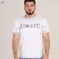 Custom Athletic Training T-Shirt - White/Blue