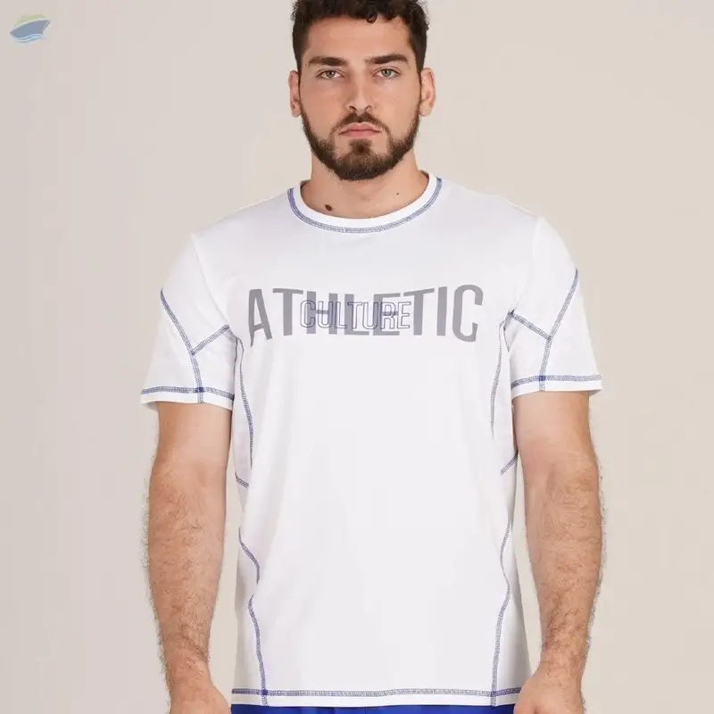 Custom Athletic Training T-Shirt - White/Blue