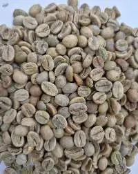 Arabica and Robusta raw coffee beans