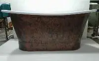 Copper Double Slipper Smooth Bathtub 