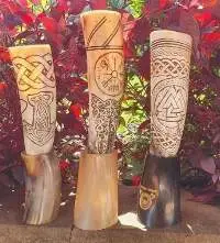 Viking Engreving Drinking Horn