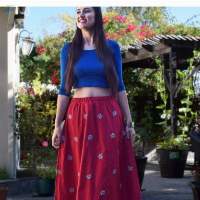 ILA Hand Embroidered Pure Cotton Skirt
