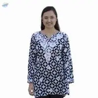 Printed and Hand Embroidered Tunic Top Kurti