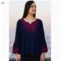 TIA Embroidered Viscose Rayon Tunic