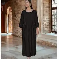 Rayon Hand Embroidered Long Summer Dress