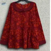 Hand Embroidered Peplum Tunic Top Blouse