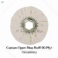 Cotton Open Bias Buff 3.5'' (10 Ply) L.19 White