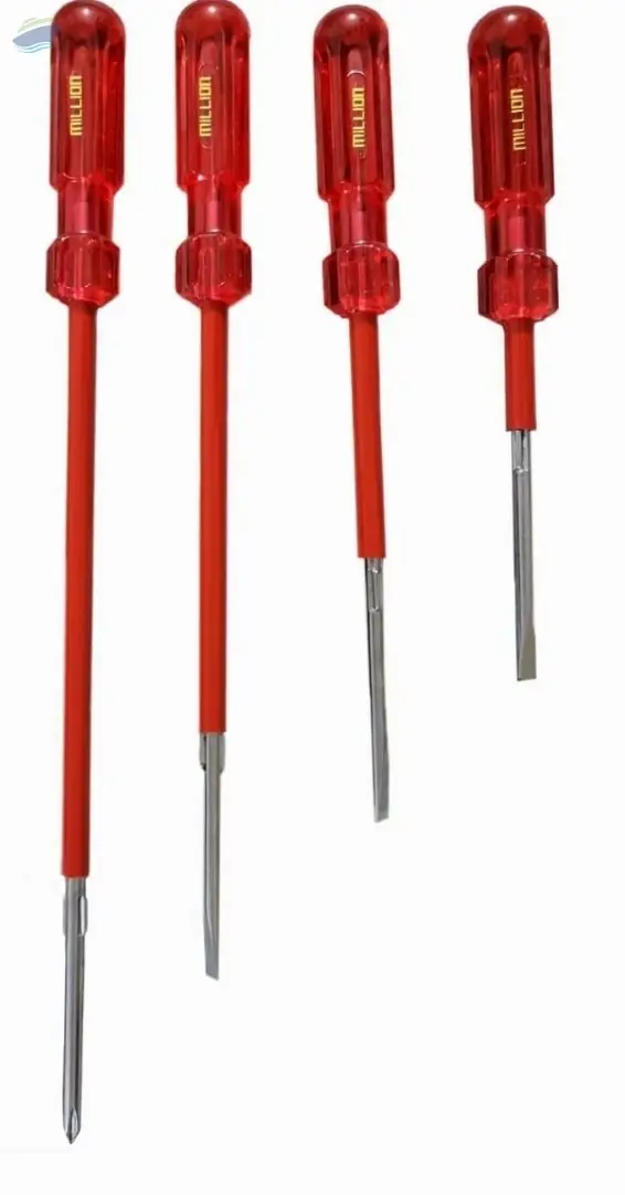 Screw Drivers Red Transparent Handle