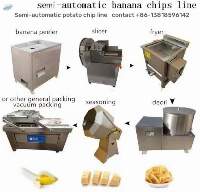 Semi Automatic Banan Potato Chips Process Line