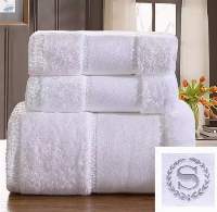 White Towels Sets For Spa 100% Cotton Terry