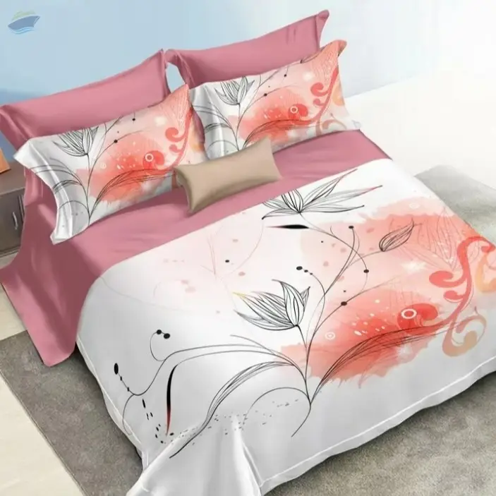 Digital Printed microfiber bed